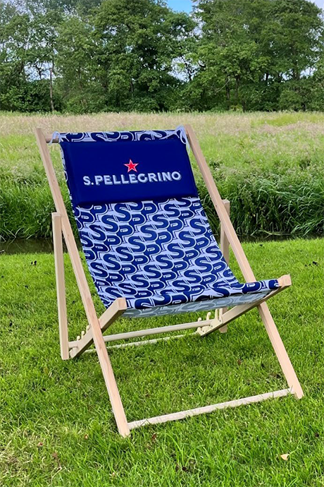 S.Pellegrino Strandstoel blauw